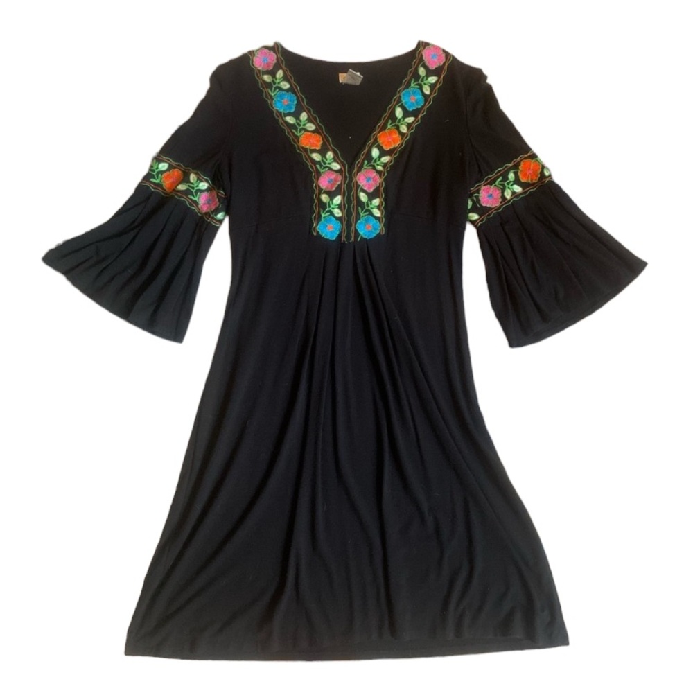 💕 (M) Black Bell Sleeved Caché Dress💕